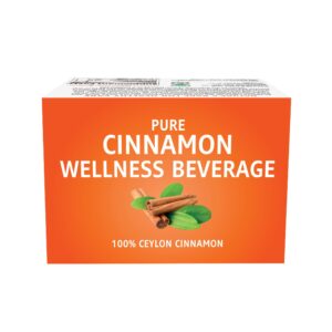 Pure Ceylon Cinnamon Brew – 100% Organic Pure CEYLON CINNAMON TEA Bags (40 Sachets – Pack of 2 – 20 COUNTS PER PACK | CAFFEINE-FREE)