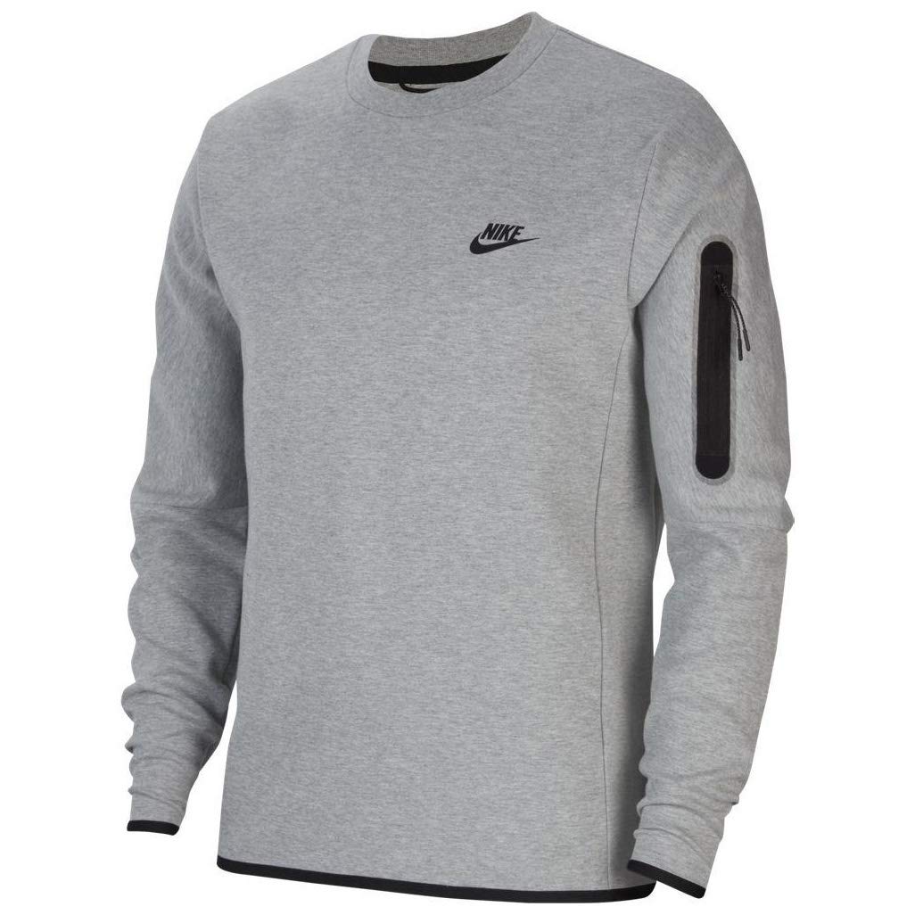 Nike Sportswear Tech Fleece Men's Crew Double-Sided Spacer Fabric for Added Warmth Without Extra Weight CU4505-063 Size L