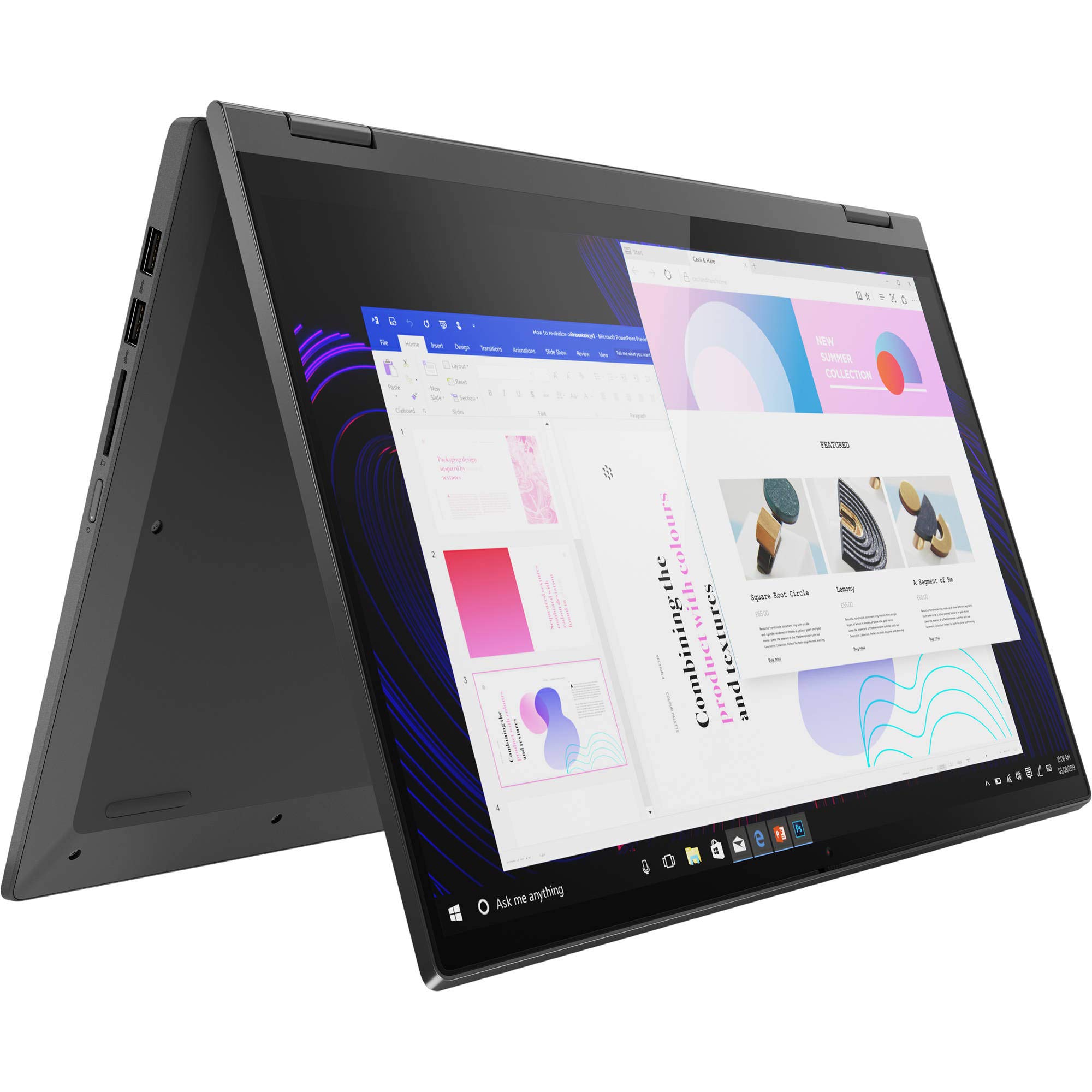 Lenovo IdeaPad Flex 5 15IIL05 81X3000VUS (Intel i7-1065G7 4-Core, 16GB RAM, 512GB SSD, Intel Iris Plus, 15.6" Touch Full HD (1920x1080), Fingerprint, Win 10 Home) Graphite Grey Convertible Laptop