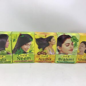 Hesh herbal powder pack of 5 Varieties for Hair- Amla, Aritha, Brahmi, Shikakai and Neem Leaf