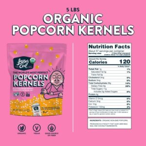 Lesserevil Organic Popcorn Kernels, Non-GMO Verified, Gluten Free, Vegan, 5 Lb Bag