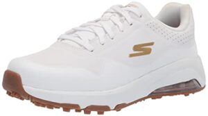 skechers womens skech-air dos relaxed fit spikeless golf shoe, white, 8 us