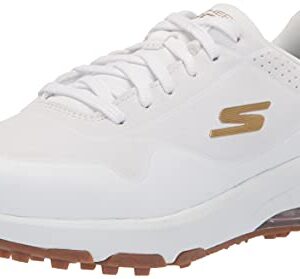 Skechers womens Skech-air Dos Relaxed Fit Spikeless Golf Shoe, White, 8 US