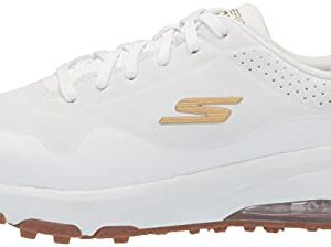 Skechers womens Skech-air Dos Relaxed Fit Spikeless Golf Shoe, White, 8 US