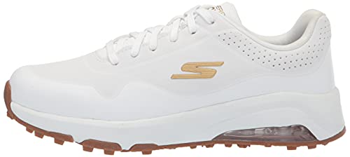 Skechers womens Skech-air Dos Relaxed Fit Spikeless Golf Shoe, White, 8 US