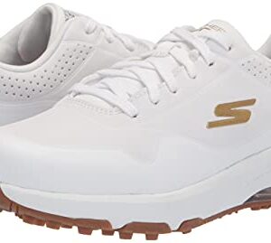 Skechers womens Skech-air Dos Relaxed Fit Spikeless Golf Shoe, White, 8 US