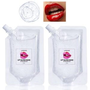 eakroo 2pcs moisturize lip gloss base oil material makeup primers, non-stick lipstick primer for diy handmade lip balms lip gloss -100g (2pack 100ml)