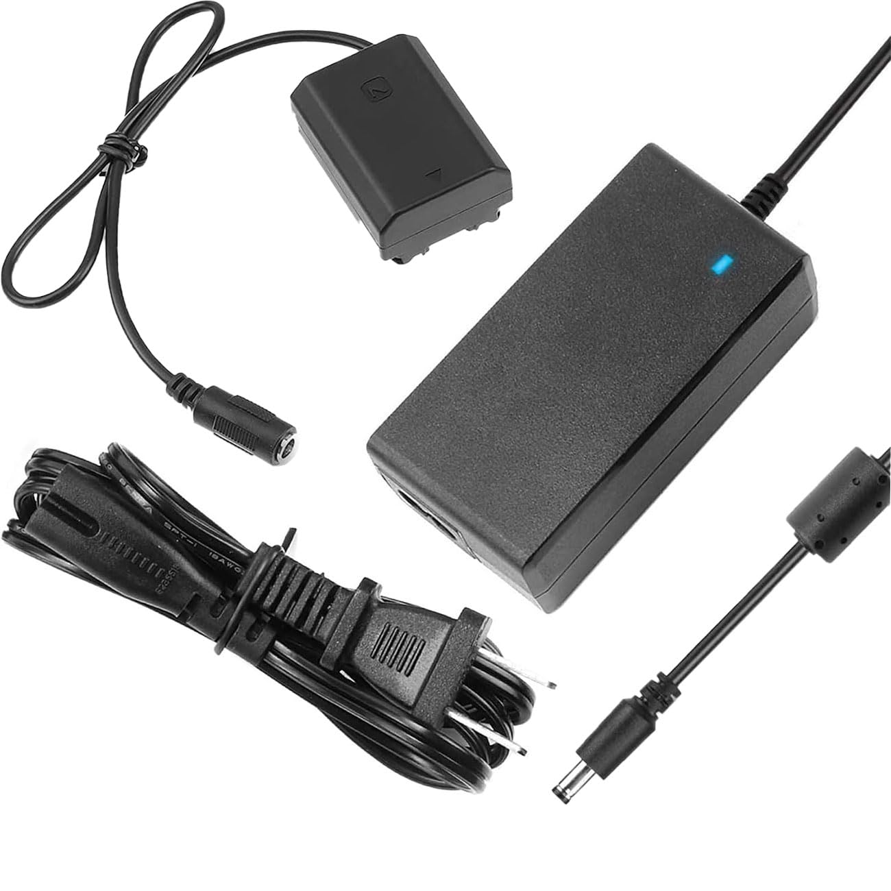 HY1C NP-FZ100 Dummy Battery AC Power Adapter Kit for Sony Alpha A7III A7IV A7C A7SIII A7RIII A7RIV A7RV A6600 A6700 A1 ZV-E1 FX30 FX3 A9 Cameras.