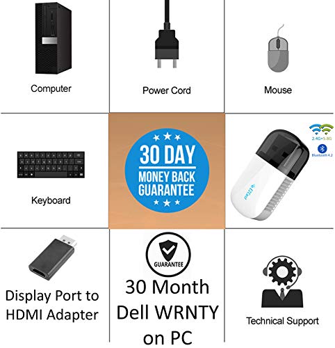 Dell Optiplex 7010 USFF Desktop Computer with Intel i5-3470S Upto 3.6GHz, HD Graphics 2500 4K Support, 8GB RAM, 512GB SSD, DisplayPort, HDMI, DVD, AC Wi-Fi, Bluetooth - Windows 10 Pro (Renewed)