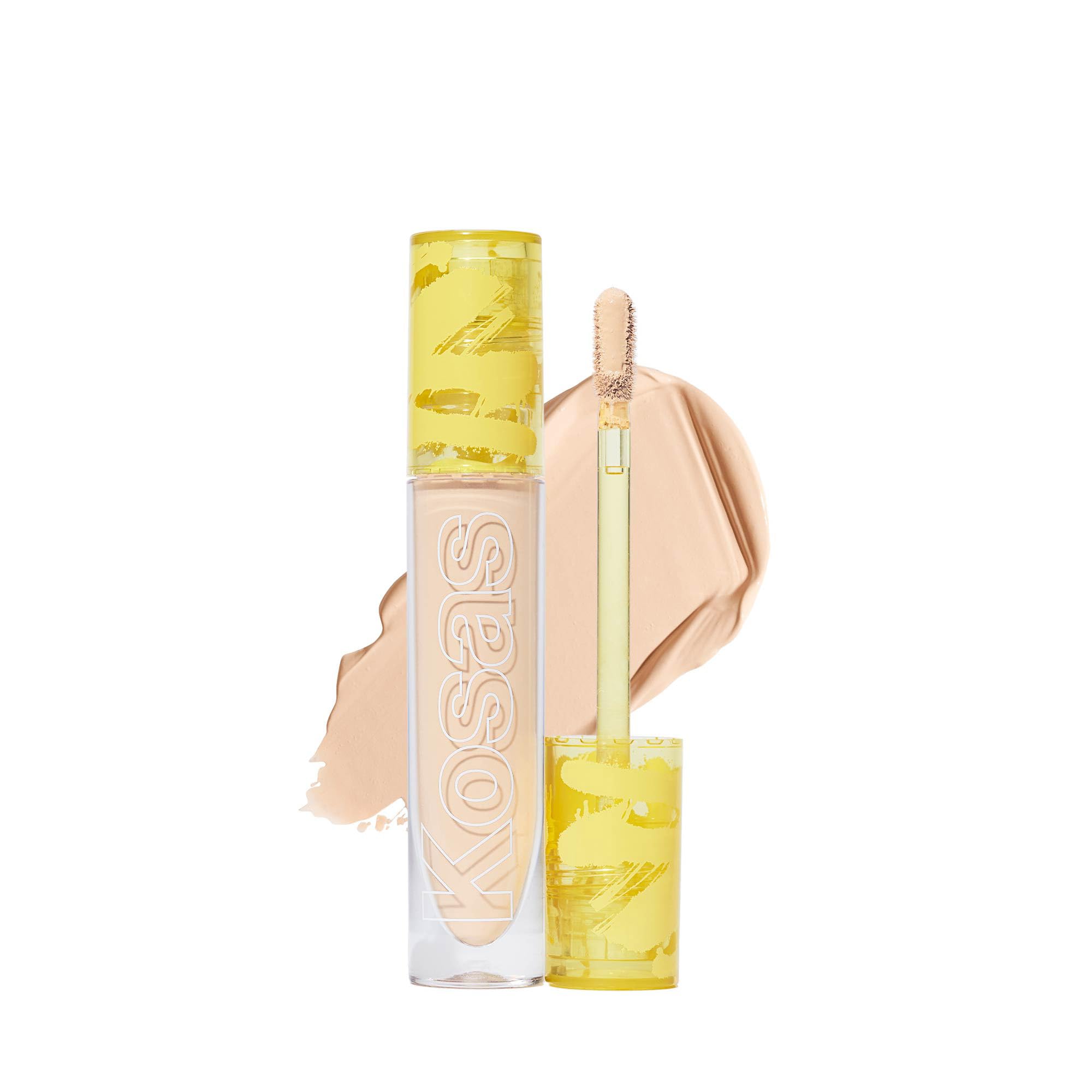 Kosas Revealer Concealer - Medium Coverage Makeup with Hyaluronic Acid, Conceals Dark Circles Under Eyes, Dark Spots and Blemishes + Brightens, Hydrates, Long-Lasting & Vegan,(Tone 03 W)