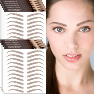 aresvns eyebrow tattoo sticker 99 pairs! fake eyebrows,popular brown eyebrow shapes,4d imitation eyebrows waterproof,eyebrow transfers stickers(only for women without eyebrows) christmas gift