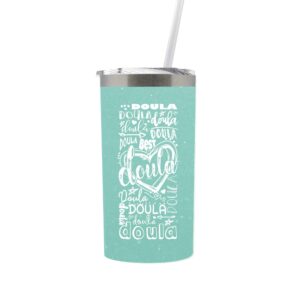 doula thank you gifts for women birthday ideas travel tumbler or coffee mug her with lid and straw mint 0315