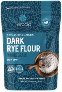 rye flour 2lb / 32oz, dark rye flour for bread, pumpernickel flour, rye bread flour, rye flour for baking, 100% whole rye flour, non-gmo.
