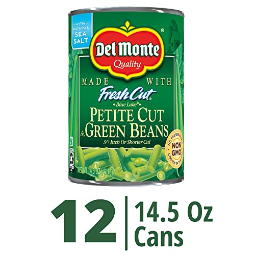 Del Monte Petite Cut Green Beans, 14.5 Oz, (Pack Of 12)