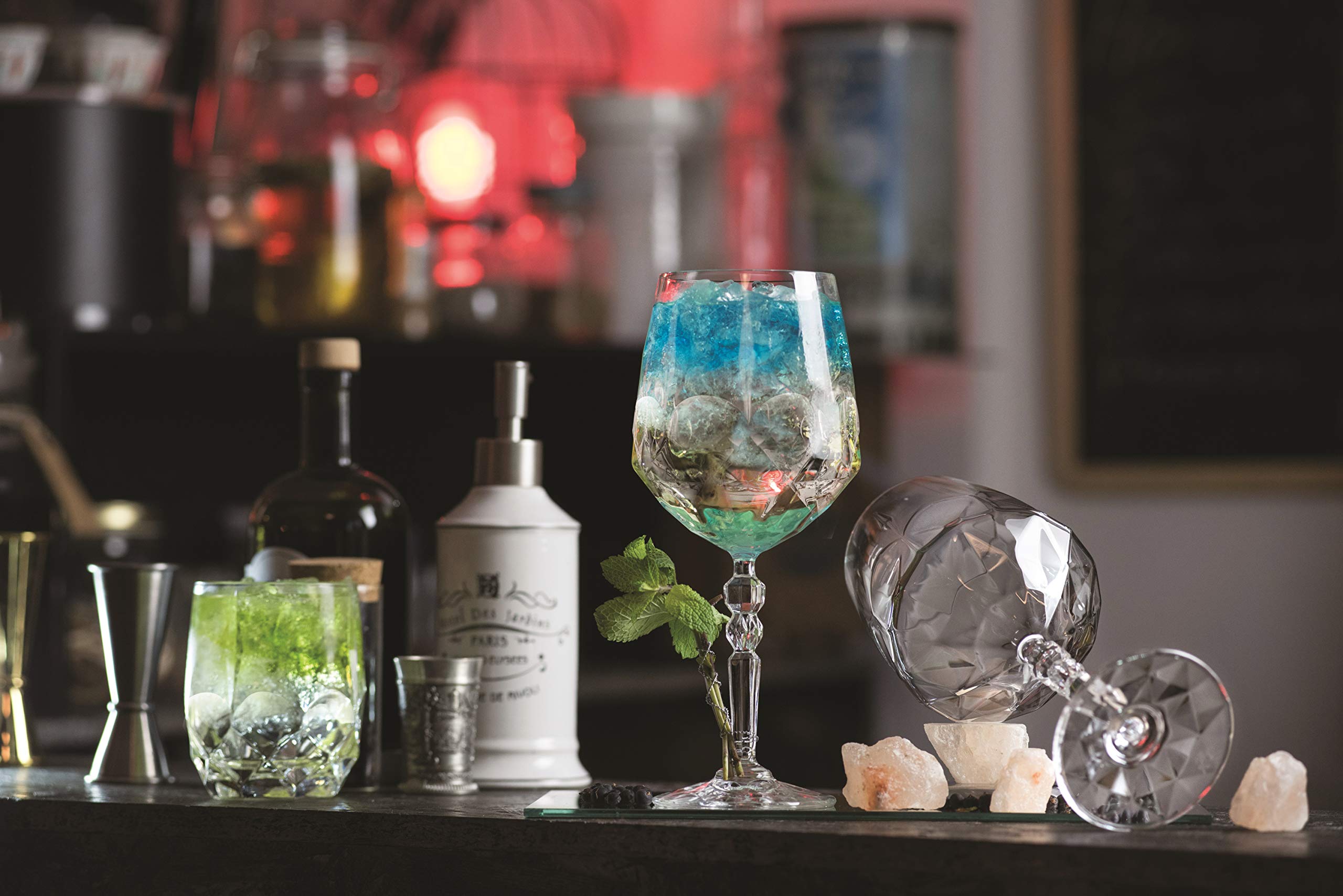 Barski Goblet - Red Wine Glass - Cocktail - Water Glass - Stemmed Glasses - Set of 6 Goblets - Crystal like Glass - 24 oz. Beautifully Designed Made in Europe