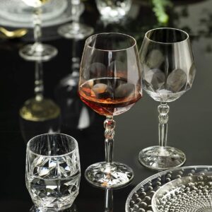 Barski Goblet - Red Wine Glass - Cocktail - Water Glass - Stemmed Glasses - Set of 6 Goblets - Crystal like Glass - 24 oz. Beautifully Designed Made in Europe