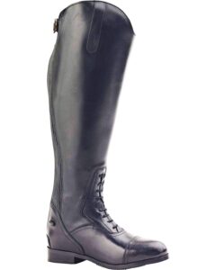 ovation women's durable stylish equestrian horse riding tall extra wide calf leather flex plus field boot, regular, 10 x