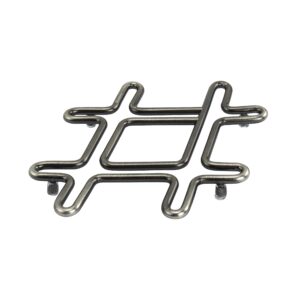 Spectrum Diversified Hashtag Pound Sign Symbol Trivet, Heat-Resistant Steel Dining Table Small Protector, Bold Metal Heat Pad for Modern Kitchen Table, Holds Hot Pots & Cast Iron Cookware Pan