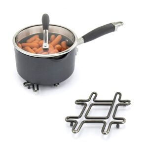 Spectrum Diversified Hashtag Pound Sign Symbol Trivet, Heat-Resistant Steel Dining Table Small Protector, Bold Metal Heat Pad for Modern Kitchen Table, Holds Hot Pots & Cast Iron Cookware Pan