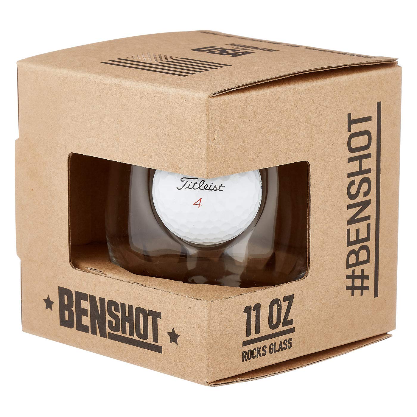 BenShot Golf Ball Wine Glass - 15oz | Made in the USA