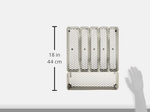 Spectrum Diversified Hexa Drawer Organizer Tray Modern Kitchen Cutlery, Utensil, Silverware Holder Caddy, 6 Dividers Cabinet Storage, 13 x 16, Stone Gray