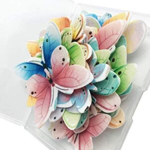 Set of 30 Edible Butterfly Cupcake Toppers Wedding Cake Birthday Party Food Decoration Mixed Size & Colou