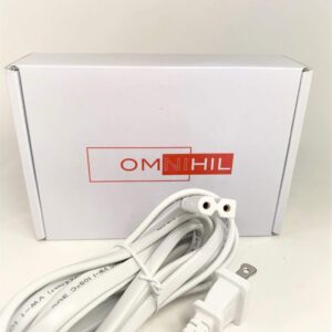 [UL Listed] OMNIHIL White 10 Feet Long AC Power Cord Compatible with Bose Wave Music System III