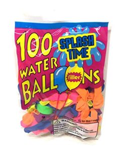 100 pcs assorted water balloon with filler in poly bag