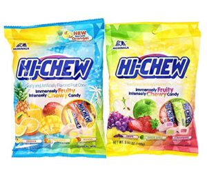 hi-chew assorted combo with two 3.5-oz packs including tropical and original