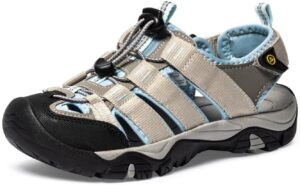 atika women athletic outdoor sandal, closed toe lightweight walking water shoes, summer sport hiking sandals, athena oceanside, 8