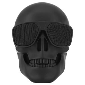 vigros skull speaker, portable bluetooth speakers unique speaker 8w output bass stereo compatible for desktop pc/laptop/mobile phone/mp3/mp4 player for halloween decorations for gift party
