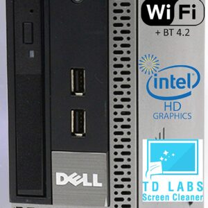 Dell Optiplex 9020 USFF Desktop Computer with Intel i5-4570S Upto 3.6GHz, HD Graphics 4600 4K Support, 8GB RAM, 256GB SSD, DisplayPort, HDMI, DVD, Wi-Fi, Bluetooth - Windows 10 Pro (RENEWED)
