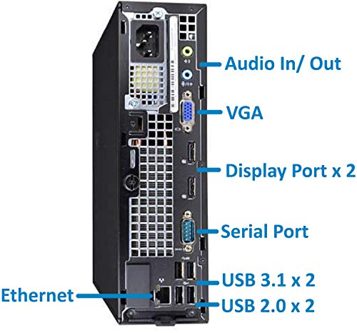 Dell Optiplex 9020 USFF Desktop Computer with Intel i5-4570S Upto 3.6GHz, HD Graphics 4600 4K Support, 16GB RAM, 1TB SSD, DisplayPort, HDMI, DVD, Wi-Fi, Bluetooth - Windows 10 Pro (RENEWED)