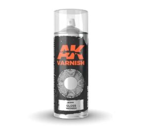 ak-interactive gloss varnish spray (usa) 400ml 1044 - model building paints and tools # ak044