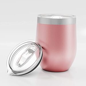 4 Wine Tumbler Lids 12 oz Spill Proof - 2.9 Inch Diameter - No Leak Splash Proof Replacement Silicon Slider Locking Closure, 4 Lids For Tumbler Open Close by C&Berg