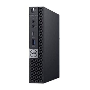 Dell Optiplex 7070 Micro (MFF) PC Intel Core i5-8600T up to 3.70 GHz, 16GB DDR4, M.2 256GB PCIe NVMe, Dual-b and 2x2 802.11ac WiFi, MU -MIMO + Bluetooth 5, Windows 10 Pro (Renewed)