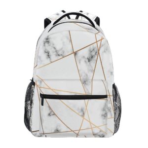 AUUXVA Backpack Geometric Marble Print Travel Daypack Large Capacity Rucksack High School Book Bag Computer Laptop Bag for Girls Boys Women Men