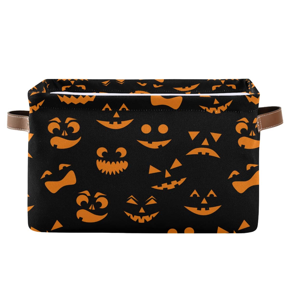 WELLDAY 1PCS Storage Basket Cute Halloween Large Foldable Storage Bin Cube Collapsible Organizer