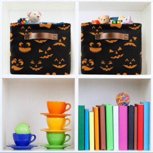 WELLDAY 1PCS Storage Basket Cute Halloween Large Foldable Storage Bin Cube Collapsible Organizer