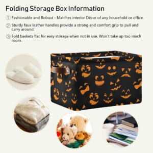 WELLDAY 1PCS Storage Basket Cute Halloween Large Foldable Storage Bin Cube Collapsible Organizer