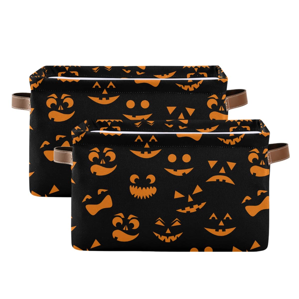 WELLDAY 1PCS Storage Basket Cute Halloween Large Foldable Storage Bin Cube Collapsible Organizer