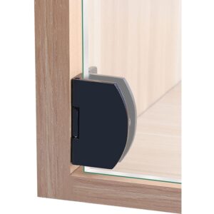90 degree glass door hinge cabinet display cabinet wine cabinet clip hinge black (5-8 mm) (1 pair (=2 pieces))