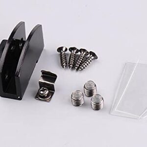 90 Degree Glass Door Hinge Cabinet Display Cabinet Wine Cabinet Clip Hinge Black (5-8 mm) (1 Pair (=2 Pieces))