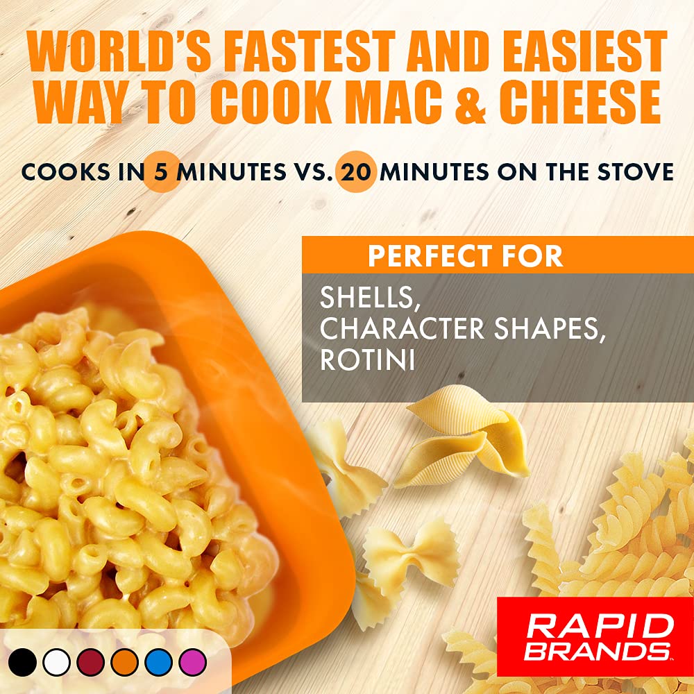 Rapid Mac Cooker | Microwave Macaroni & Cheese in 5 Minutes | Perfect for Dorm, Small Kitchen or Office | Dishwasher-Safe, Microwaveable, BPA-Free (Blue, 1-Pack)…