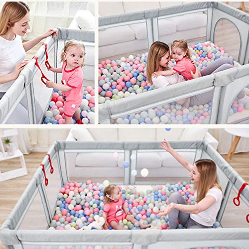 YOBEST Baby Playpen, Extra Large Play Pens for Toddlers, Babys Fence Play Area, Indoor & Outdoor Playard for Babies Kids Activity Center with Gate, Sturdy Safety Play Yard with Soft Breathable Mesh