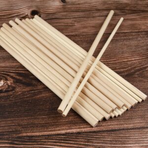 20 Pcs Wooden Dowel Rods for Craft, Unfinished Natural Wood Craft Dowel Sticks 1/4 Inch / 2/5 Inch x 12 Inch