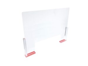 888 display single pack elegant plexiglass shield guard finished corner edge design - elegance with protection for reception desk checkout counter nail salon services office setting