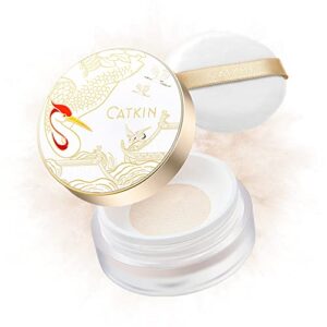 catkin dreamworld air makeup loose powder setting finishing powder oil control matte natural with puff (c01 natural)