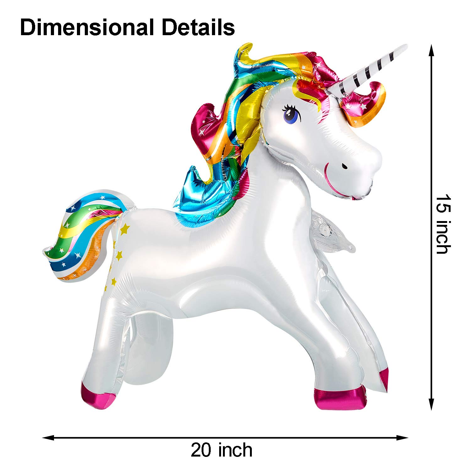 10 Pieces Unicorn Balloons Rainbow Unicorn Balloons Unicorn Horse Foil Balloons Unicorn Birthday Party Decoration for Girls Baby Shower Unicorn Theme Party Supplies