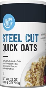 amazon brand - happy belly steel cut oats, 1.56 pound (pack of 1)